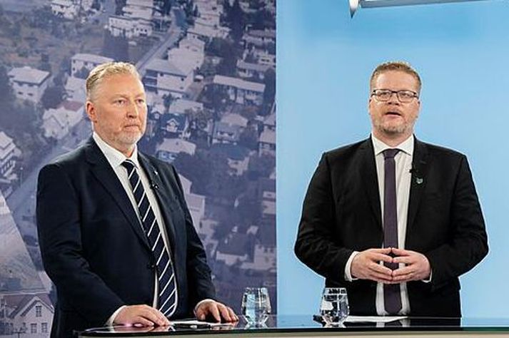 Orri Björnsson og Valdimar Víðisson eru oddvitar Sjálfstæðisflokks og Framsóknar.