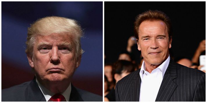 Donald Trump verðandi Bandaríkjaforseti og Arnold Schwarzenegger, fyrrum ríkisstjóri Kaliforníu, skutu fast á hvorn annan á Twitter í dag vegna minnkandi áhorfs á þáttinn Celebrity Apprentice.
