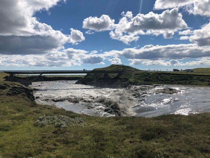 Mynd úr eldra Skaftárhlaupi, árið 2018.