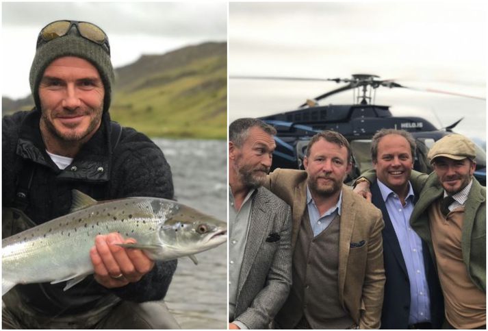 David Beckham var að birta flotta myndasyrpu frá veiðiferðinni á Instagram.