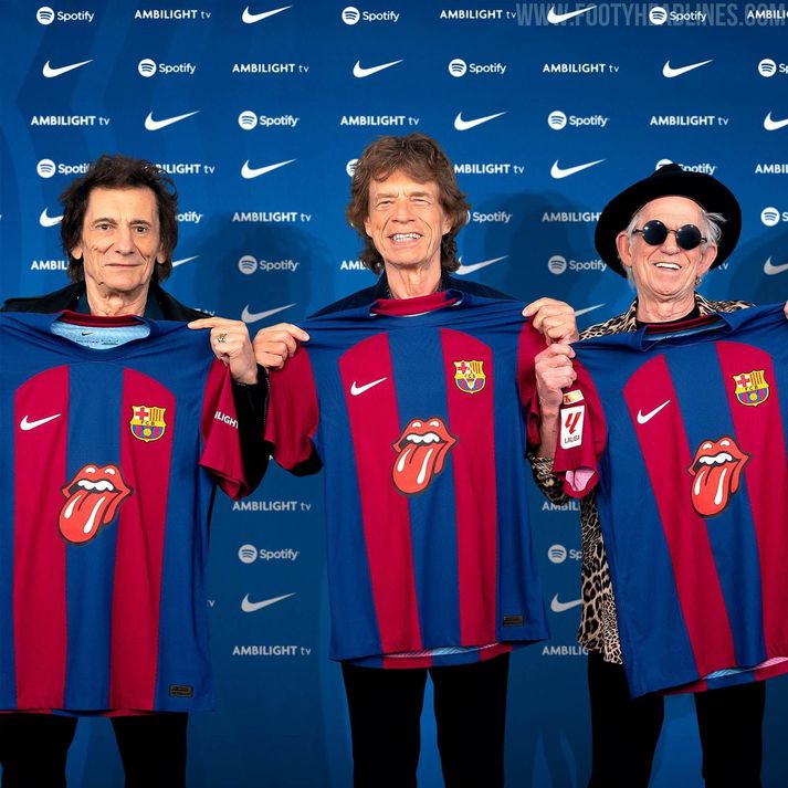 Ronnie Wood, Mick Jagger og Keith Richards voru mættir á frumsýningu treyjunnar