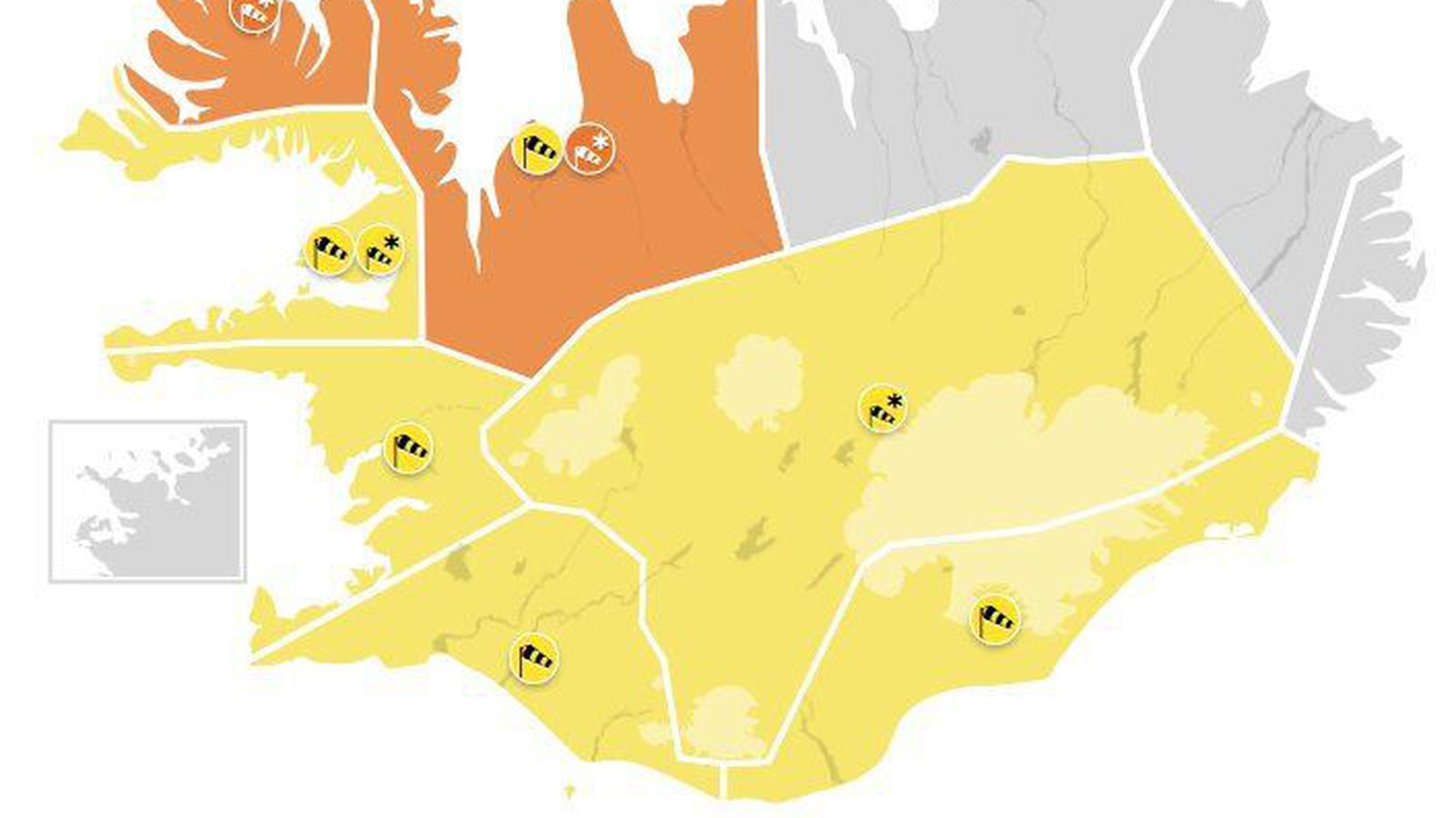 Appel­sínu­gular og gular við­varanir gefnar út
