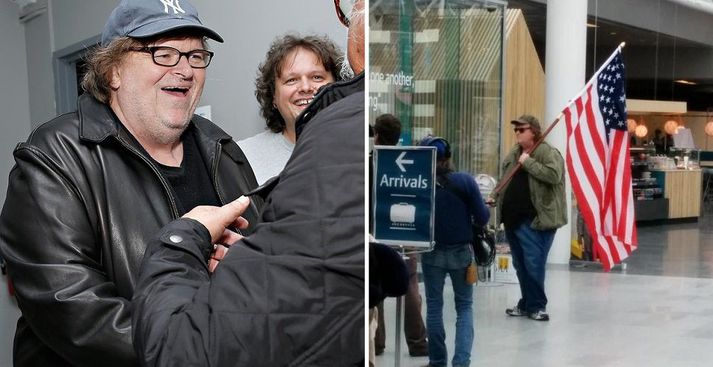 Michael Moore kom hingað til lands í maí síðastliðnum.