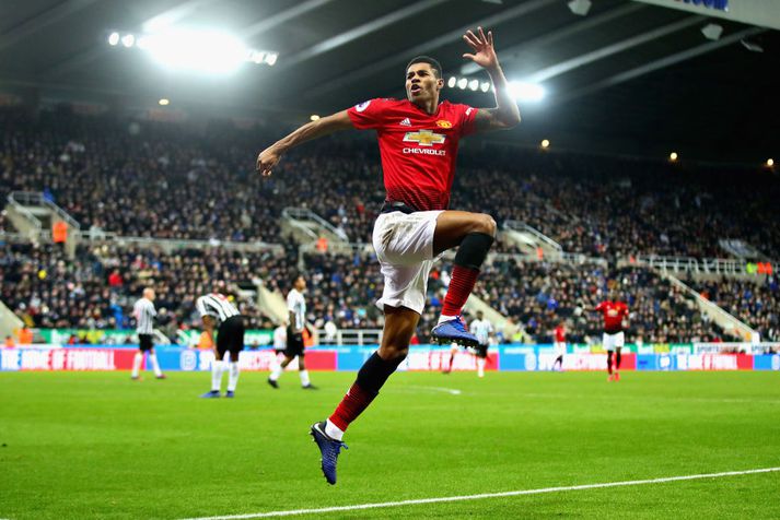 Rashford fagnar marki sínu á St. James' Park