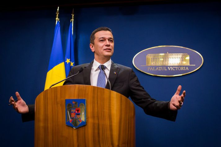 Rúmenski forsætisráðherrann Sorin Grindeanu.
