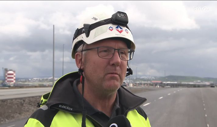 Ágúst Jakob Ólafsson er verkstjóri ÍAV við Reykjanesbraut.