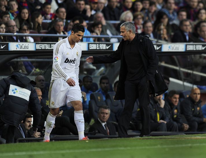 Hálfvitarnir Cristiano Ronaldo og José Mourinho eins og Florentino Pérez kallaði þá.