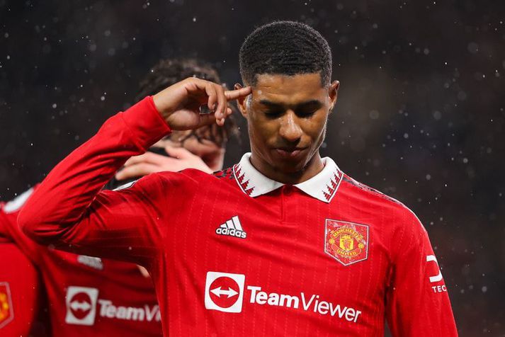 Marcus Rashford hefur verið frábær með Manchester United eftir að enska úrvalsdeildin hófst á ný eftir HM-hlé.