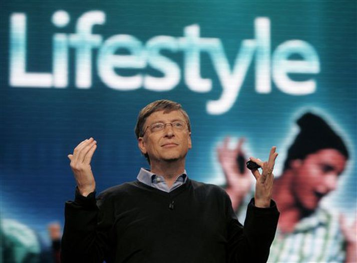 Bill Gates kynnir nýtt stýrikerfi Microsoft, Windows Vista.