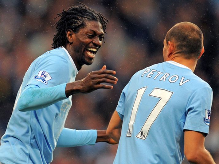 Emmanuel Adebayor á enn eftir að spila fyrir Roberto Mancini.