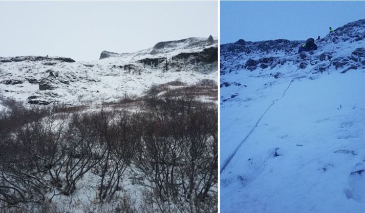 Frá aðgerðum á Suðurlandi í dag.