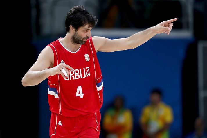 Milos Teodosic, fyrirliði Serbíu.