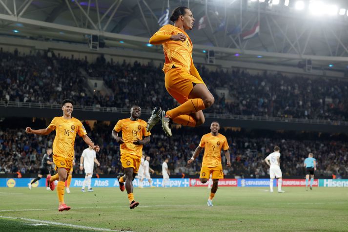 Virgil van Dijk skoraði markið mikilvæga.