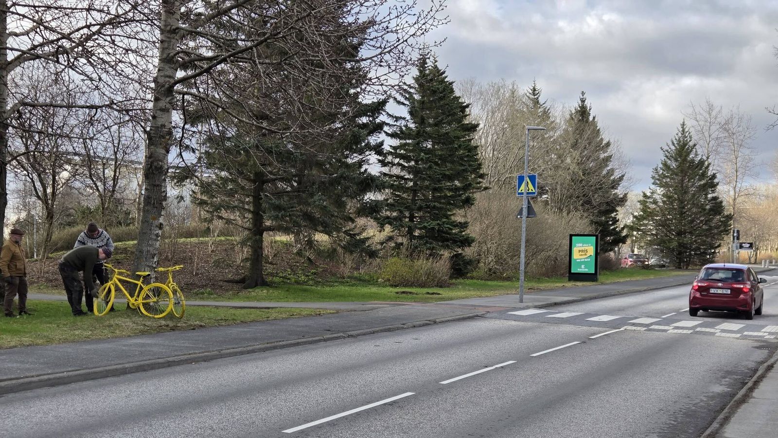 Gulu hjólin þar sem slysin og ó­höppin hafa orðið