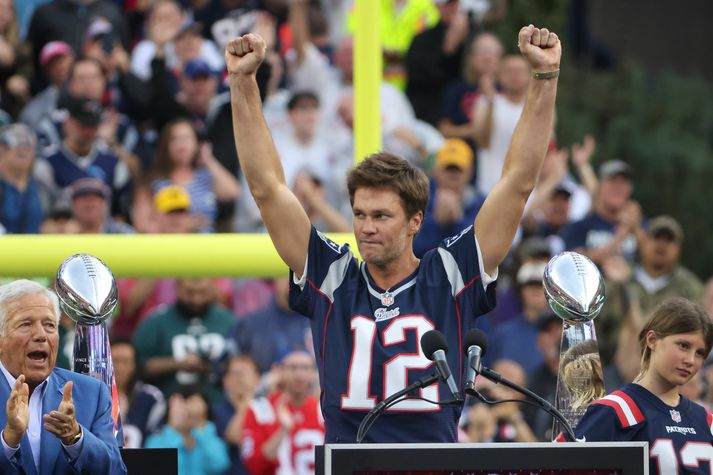 Tom Brady og treyja númer 12. Tvíeyki sem gat ekki klikkað.