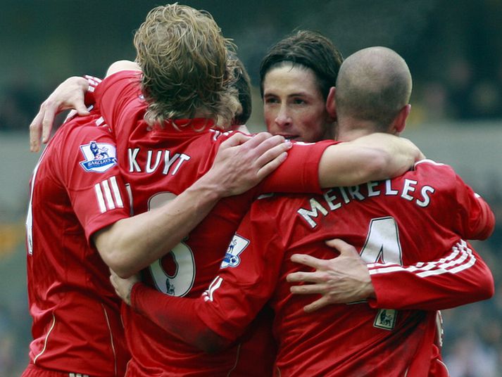 Fernando Torres skoraði tvö fyrir Liverpool-liðið í dag.