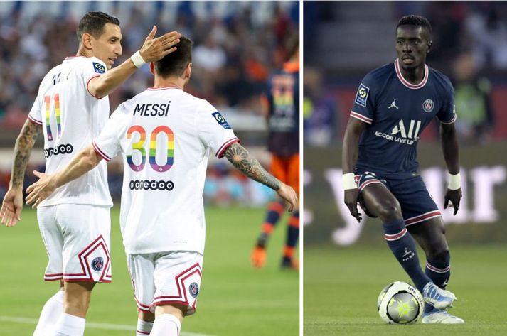 Angel Di Maria og Lionel Messi hikuðu ekki við að klæðast treyju með regnbogalitum númerum til stuðnings LGBTQI+ fólki. Idrissa Gueye neitaði að gera það.