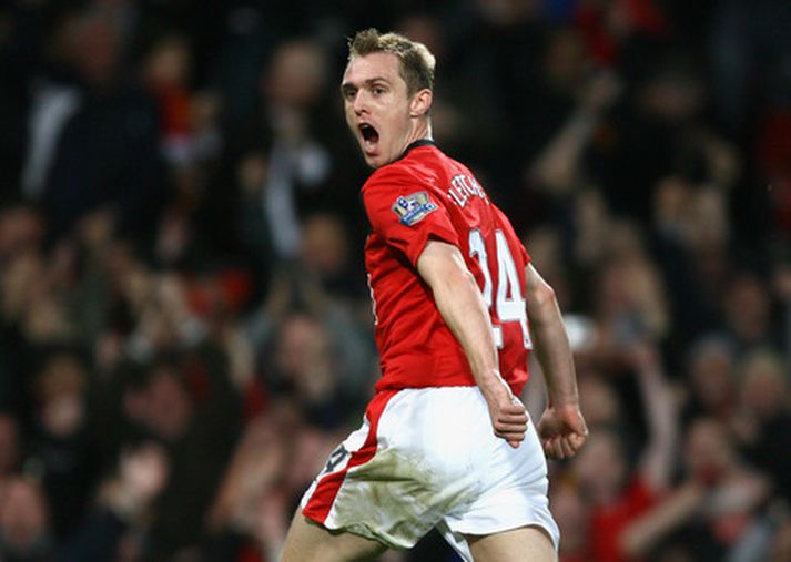 Darren Fletcher skoraði gull af marki fyrir United í kvöld.