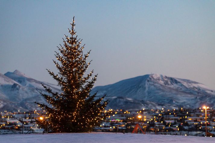 Fyrstu dagar desembermánaðar hafa verið óvenju hlýir. Þessi mynd var tekin fyrir ári síðan, þegar Reykjavík var í vetrarbúningi.