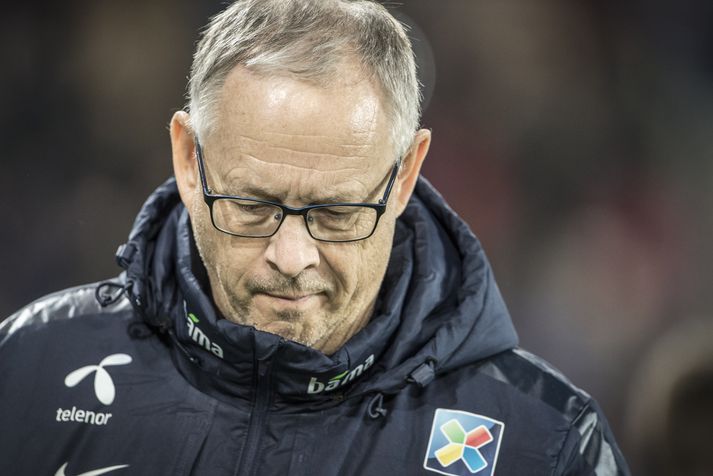 Lars Lagerbäck var niðurlútur í Belfast.