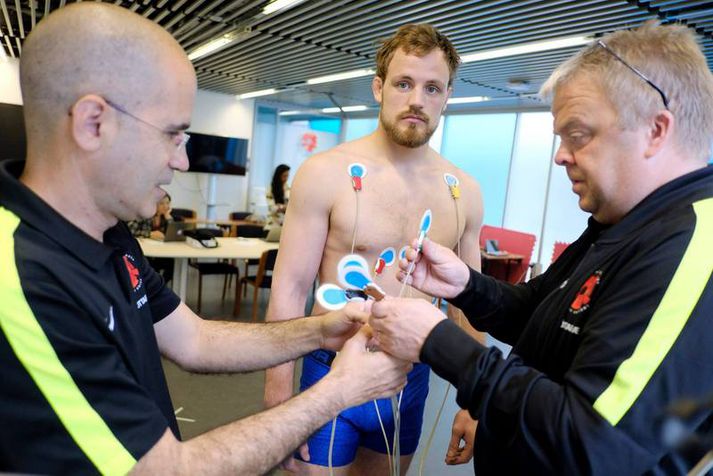 Gunnar Nelson í Háskólanum í Reykjavík í dag.