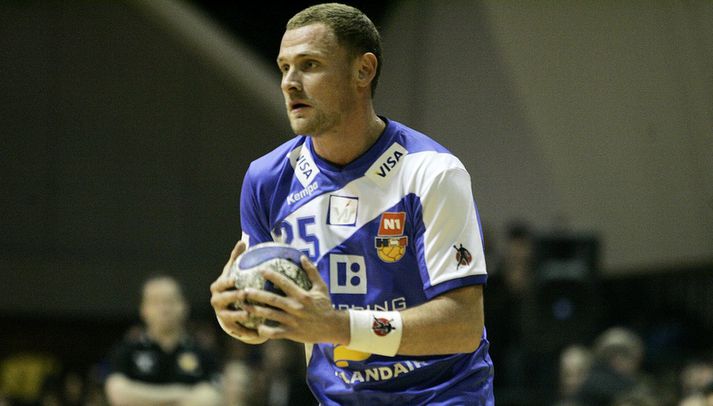 Hannes Jón Jónsson í leik með íslenska landsliðinu.