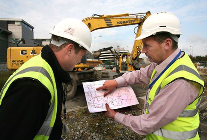 Myndin tengist ekki þessari frétt og sýnir reyndar framkvæmdir á flugvellinum í Dublin á Írlandi.