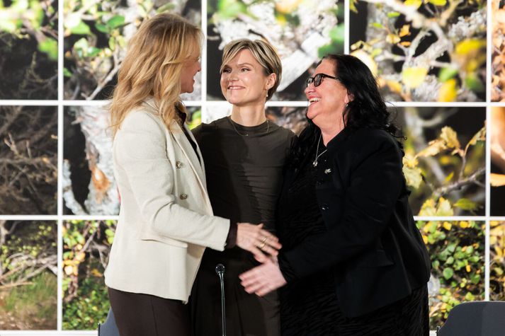 Kristrún Frostadóttir, Þorgerður Katrín Gunnarsdóttir og Inga Sæland leiða ríkisstjórn Íslands.