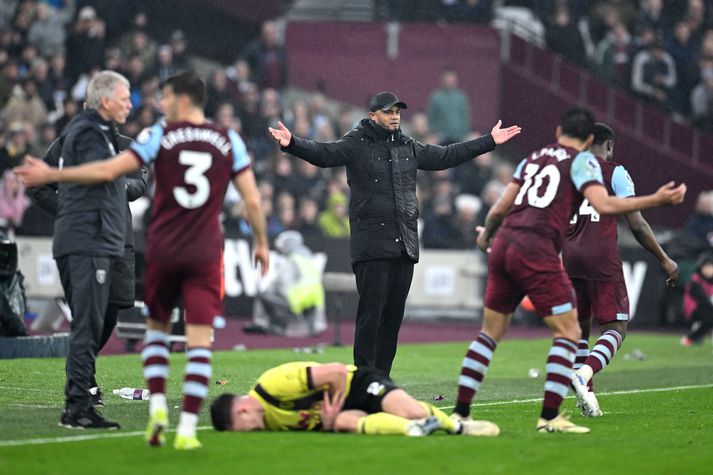 Lærisveinar Vincent Kompany hjá Burnley voru mjög nálægt sigri í dag sem hefði gefið þeim smá von í fallbaráttunni.