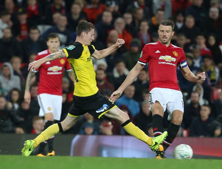 Michael Carrick í leiknum gegn Burton Albion.