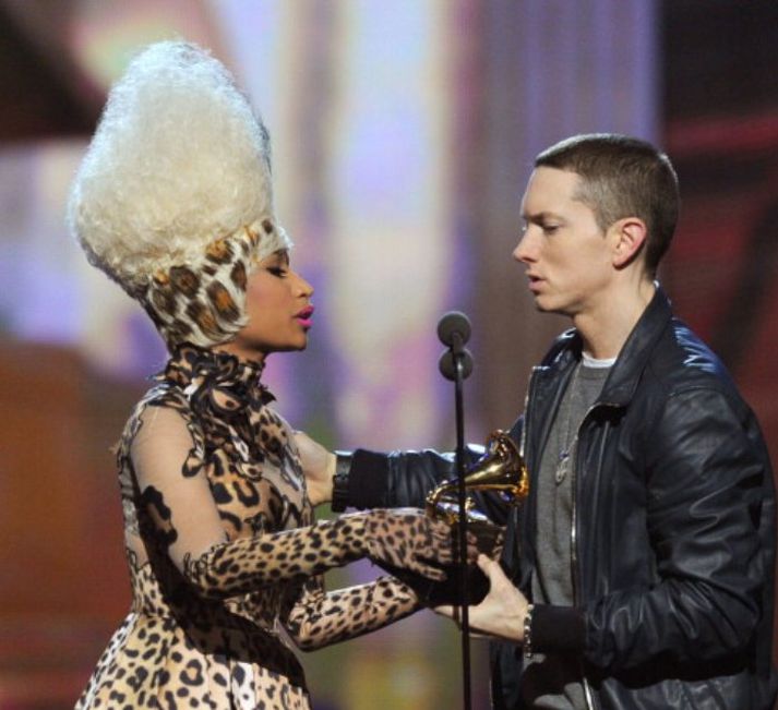 Nicki Minaj og Eminem segjast vera par.