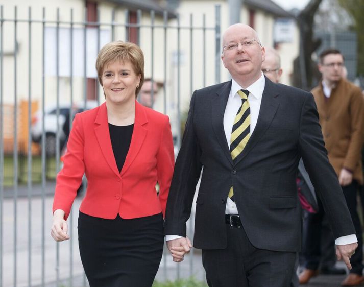 Nicola Sturgeon og Peter Murrell árið 2016.