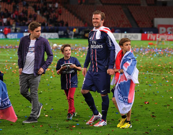 David Beckham varð franskur meistari með PSG.