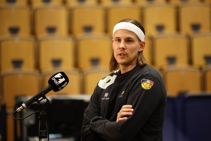 Bjarki Már mætti á sinn skemmtilegasta blaðamannafund í gær.