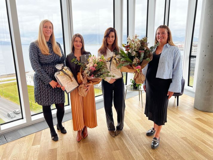 Anna Rut Ágústsdóttir frá Kviku, Júlia Cristiê Kessler frá Anahí, Anna Björk Theodórsdóttir frá Oceans of Data og Vaka Jóhannesdóttir frá Kviku.  