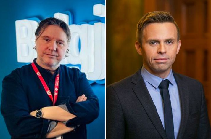 Kristján Kristjánsson (t.v.) og Rúnar Pálmason (t.h.), nýir starfsmenn Ríkisútvarpsins.