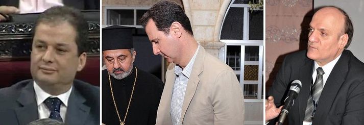 Maher al-Hajjar, Bashar al-Assad, forseti Sýrlands og Hassan Abdullah al-Nouri.
