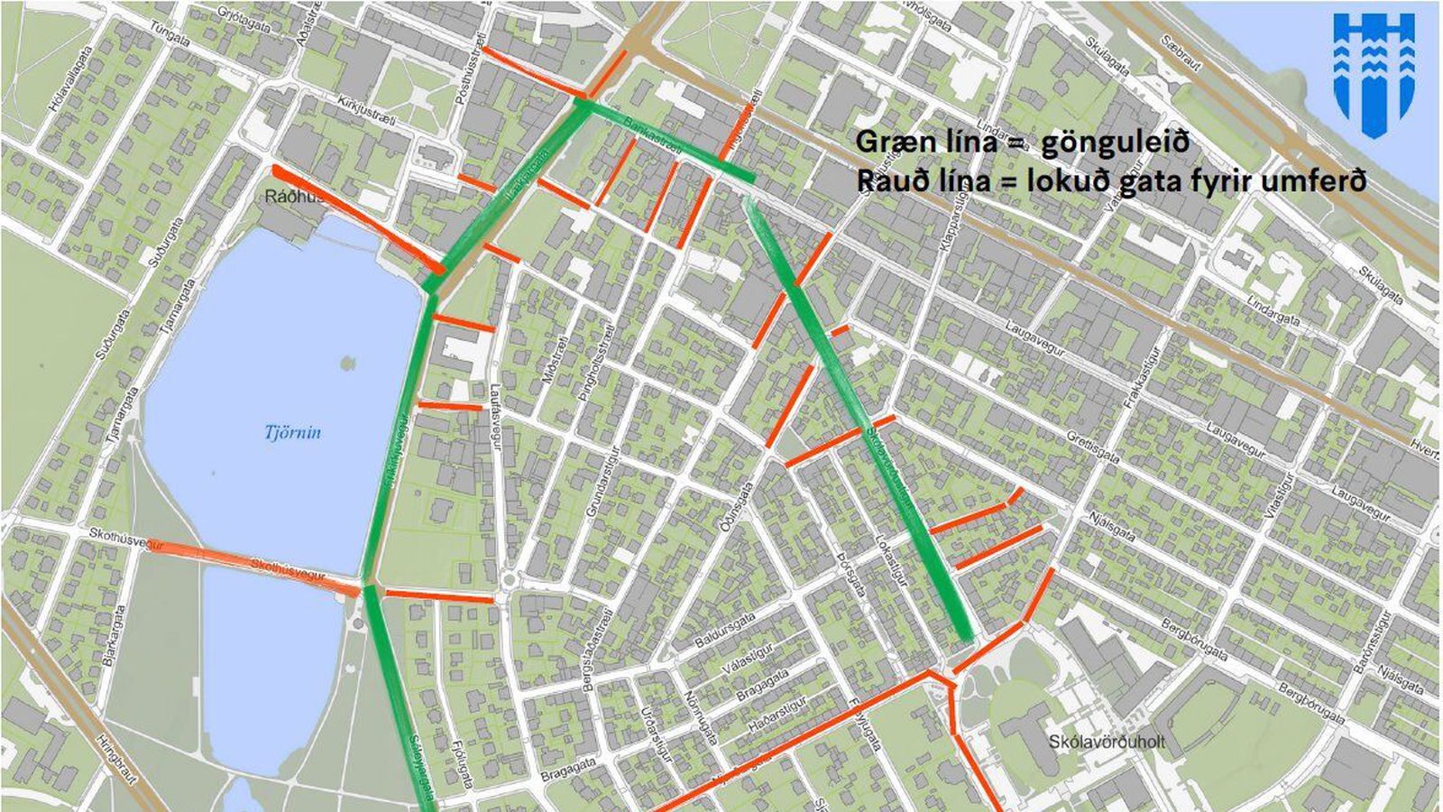Götulokanir vegna Gleðigöngunnar taka gildi í dag