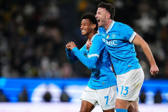 David Neres var hetja Napoli í Riyadh í dag.