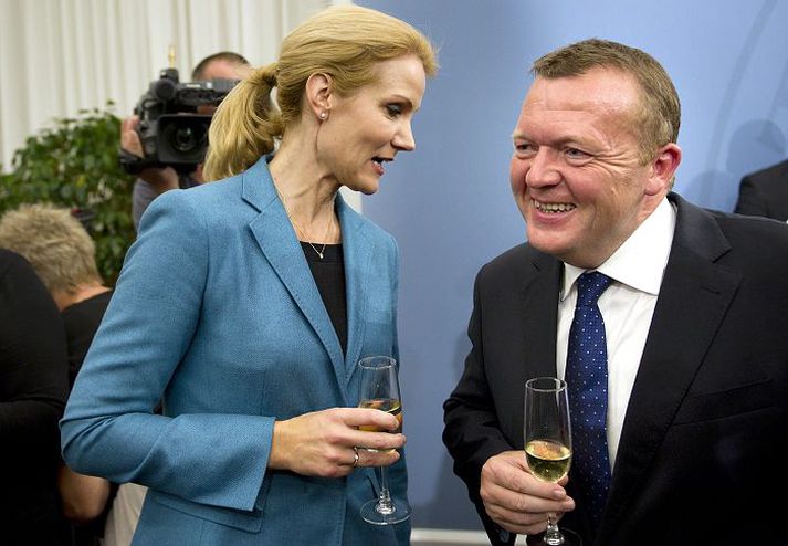 Fyrir fjórum árum tók Thorning-Schmidt við forsætisráðherraembættinu af Rasmussen. Hann vonast nú til þess að hafa hlutverkaskipti aftur.