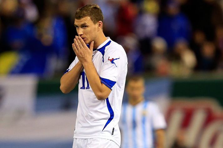 Edin Dzeko, markahæsti leikmaðurinni í sögu bosníska landsliðsins.