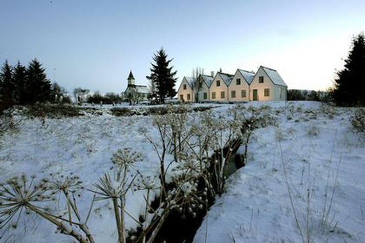 Frá Þingvöllum. 24. janúar er sá dagur þar sem mestar líkur eru á meira en 15 stiga frosti á Íslandi.