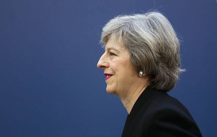 Theresa May er leiðtogi Íhaldsflokksins.