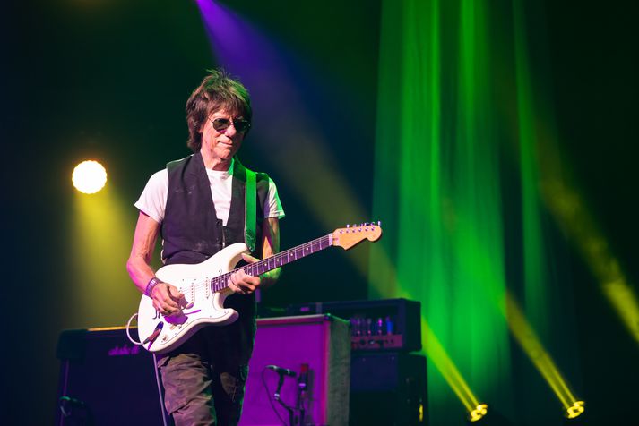 Jeff Beck á jazzhátið í Montreux í Sviss í fyrra.