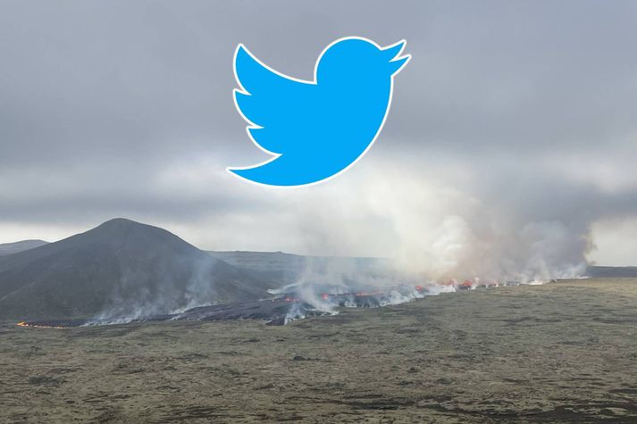Eldgos hófst í dag við Litla-Hrút á Reykjanesskaga. 