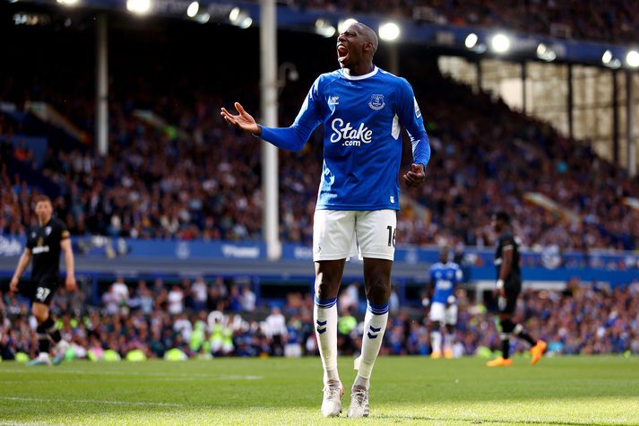 Abdoulaye Doucoure bjargaði Everton frá falli í dag.
