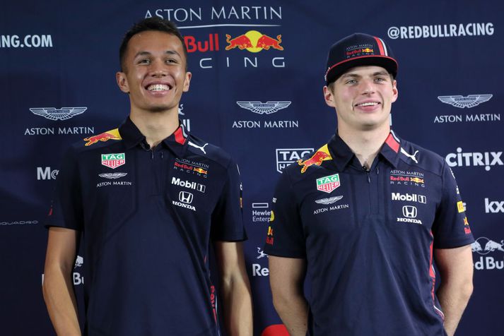 Albon og Verstappen hafa aðeins verið liðsfélagar í nokkrar keppnir.