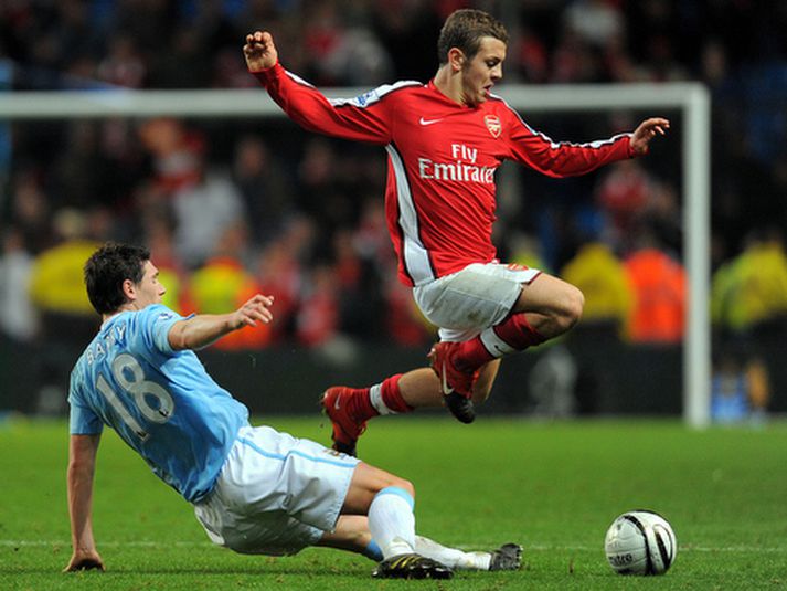 Jack Wilshere í leik með Arsenal í deildarbikarnum.