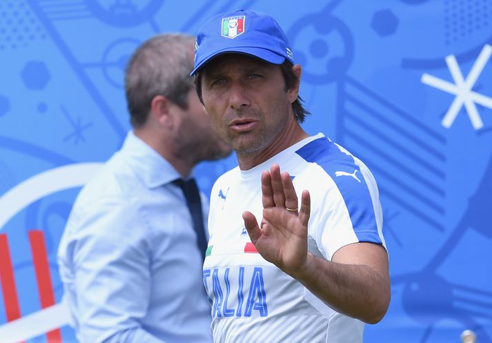 Antonio Conte, þjálfari ítalska liðsins.