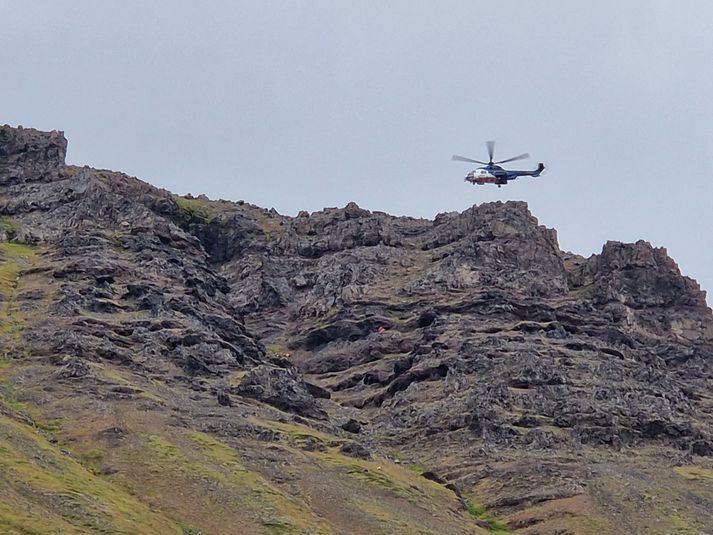 Þyrla Gæslunnar flutti drenginn á Ísafjörð.